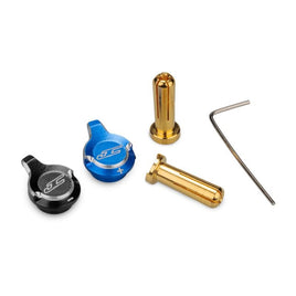 J Concepts - Battery Plug Pull Set, w/ Plugs, Blue + and Black, Fits Most All Standard Wire Electrical - Hobby Recreation Products