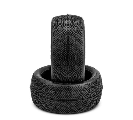 J Concepts - Double Bar, Green Compound Tire, Fits 4.0" 1/8th Truck Wheel - Hobby Recreation Products