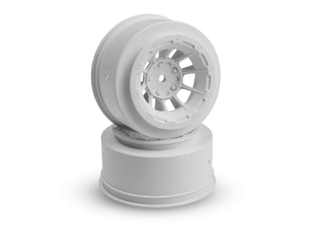 J Concepts - Hazard - Slash Front Wheel - (White) - 2pc - Hobby Recreation Products