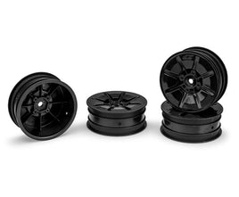 J Concepts - Pioneer - RC10B7/RC10B7D 2.2" 2wd Buggy Front Wheel (Stealth Black) - 4pc (Industry Standard Fit) - Hobby Recreation Products