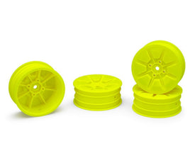 J Concepts - Pioneer - RC10B7/RC10B7D 2.2" 2wd Buggy Front Wheel (Yellow) - 4pc (Idustry Standard Fit) - Hobby Recreation Products