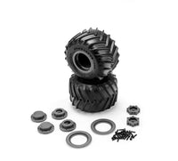 J Concepts - Racer - Blue Compound, Pre - Mounted on #3455G Mini Tribute Wheel for Losi Mini LMT - Hobby Recreation Products