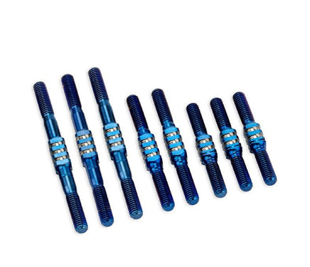 J Concepts - RC10 Classic Fin Titanium Turnbuckle Set, Burnt Blue, 7pc. - Hobby Recreation Products
