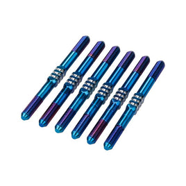 J Concepts - RC10B7 3.5x48mm Fin Titanium Turnbuckle, Burnt Blue, 6pc - Hobby Recreation Products