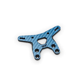 J Concepts - RC10B7 Carbon Fiber Front Shock Tower, Blue, Fits RC10B7, RC10B7D - Hobby Recreation Products