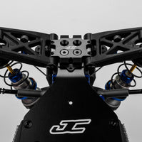 J Concepts - RC10B7 front bulkhead 0 degree (9.3g), aluminum - black - Hobby Recreation Products