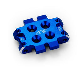 J Concepts - RC10B7 front bulkhead 0 degree (9.3g), aluminum - blue - Hobby Recreation Products