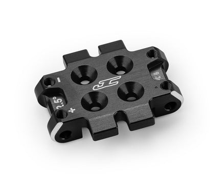J Concepts - RC10B7 Front Bulkhead 2.5 Degree (9.3g), Aluminum, Black - Hobby Recreation Products