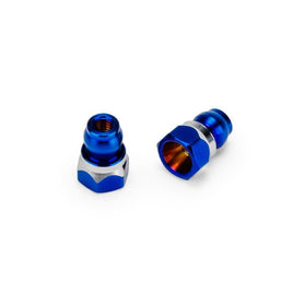 J Concepts - RC10B7/RC10B7D Fin Titanium Front Stand - Off, Burnt Blue, 8mm - Hobby Recreation Products