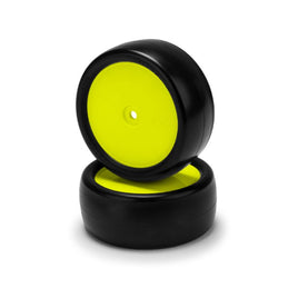 J Concepts - Smoothie 3 - Green Compound, Pre - Mounted on 3353Y Wheels, Fits 2.2" 4wd Front Buggy Tire - Hobby Recreation Products