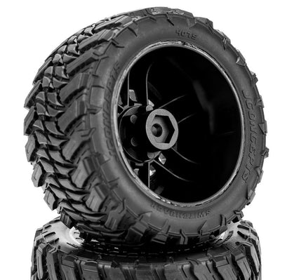 J Concepts - Switchback - Platinum Compound (Pre - mounted on #3456 Shuttle Wheel for Traxxas Rustler/Rustler 4x4 - Hobby Recreation Products