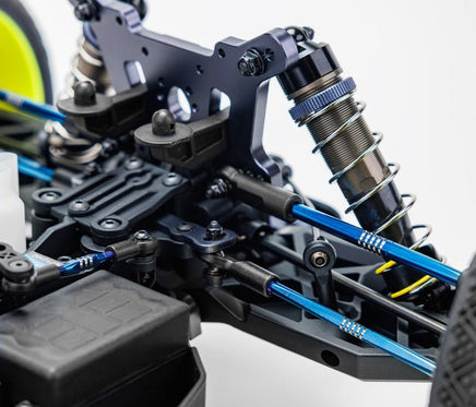 J Concepts - Tekno NT48 2.0 Fin Titanium Turnbuckle Set, Burnt Blue, 7pc, Fits Tekno NT48 2.0 / ET48 - Hobby Recreation Products