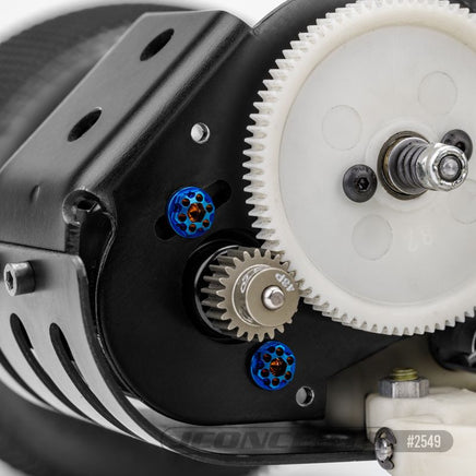 J Concepts - Titanium, Finnisher 3x6mm Motor Screws, Blue, 2pc, Fits 1/10th Off - Road and On - Road Vehicles - Hobby Recreation Products