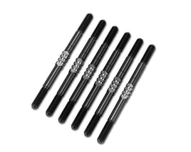 J Concepts - XRAY XB2 2024 3.5 x 55mm Fin Titanium Turnbuckle Set, 6pc, Stealth Black - Hobby Recreation Products