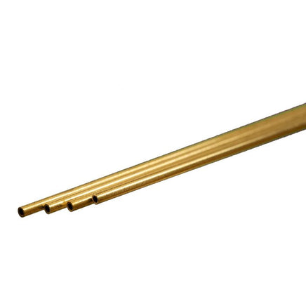 K & S Metals - Round Brass Tube: 1.5mm OD x 0.225mm Wall x 300mm Long - Hobby Recreation Products