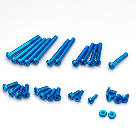 KO PROPO - Aluminum Screw Set for EX - RR / EX - 2 / LDT / NEXT (Blue) - Hobby Recreation Products