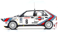 Kyosho - 1/18 Lancia Delta HF 4WD Monte Carlo "Team Lancia Martini" 1987 #6 Diecast Model