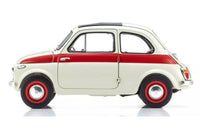 Kyosho - 1/18 Fiat NOUVA 500 Sport Light Gray/Red Line Diecast Model