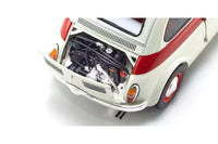 Kyosho - 1/18 Fiat NOUVA 500 Sport Light Gray/Red Line Diecast Model