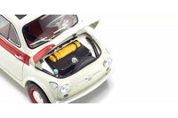 Kyosho - 1/18 Fiat NOUVA 500 Sport Light Gray/Red Line Diecast Model