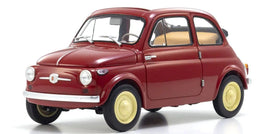 Kyosho - 1/18 Fiat Nuova 500 Diecast Model, Coral Red - Hobby Recreation Products