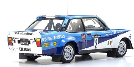 Kyosho - 1/18 Scale Fiat 131 Abarth 1981 Pian Cavallo #2 Model Diecast Car - Hobby Recreation Products