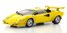 Kyosho - 1/18 Scale Lamborghini Countach LP5000 Quattrovalvole Yellow Model Diecast Car - Hobby Recreation Products