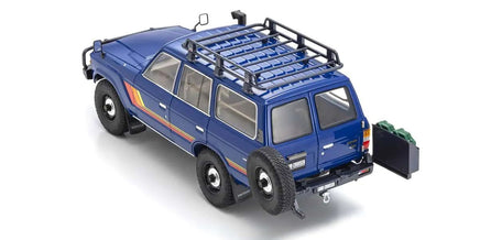 Kyosho - 1/18 Scale Toyota Land Cruiser 60 with Optional Parts Blue Model Diecast Car - Hobby Recreation Products