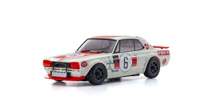 Kyosho - 1972 Nissan Skyline White/Red 2000GT - R (KPGC10) Racing #6 Auto Scale Body - Hobby Recreation Products