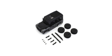 Kyosho - MX - 01 Land Rover Defender 90 Autobiography Corris Gray / Santorini Black Body Set - Hobby Recreation Products
