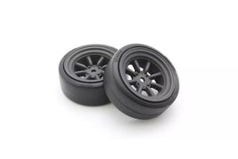 Kyosho - Premounted D - Tire FD2 (8S Watanabe Wheel/BK/2pcs) - Hobby Recreation Products
