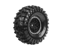 Louise R/C - CR - Enduro 1/10 1.9" Crawler Tires, Super Soft, 12mm Hex, Mounted on Black, (2) - Hobby Recreation Products