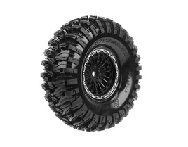 Louise R/C - CR - Sixgear 1/10 1.9" Crawler Tires, Super Soft, 12mm Hex, Mounted on Black Rims, (2) - Hobby Recreation Products