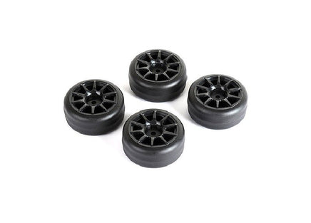 Louise R/C - Drift Tires + Wheels 10 Spoke Black +1mm (4pcs), Fits LMX - Hobby Recreation Products