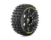 Louise R/C - MFT B - Pioneer Soft 1/8 Buggy Tires, 17mm Hex, 0" & 1/2" Offset, Mounted on Black Rims, (2) - Hobby Recreation Products