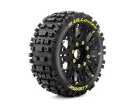 Louise R/C - MFT B - Ulldoze Soft 1/8 Buggy Tires, 17mm Hex, 0" & 1/2" Offset, Mounted on Black Rims, (2) - Hobby Recreation Products