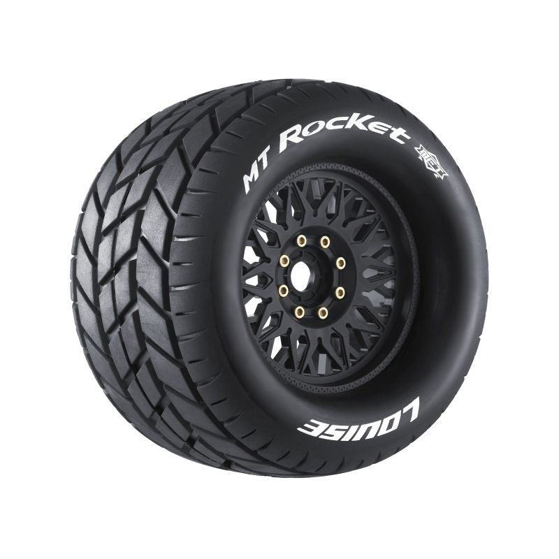 ラジコン　Louise1/8モントラタイヤMT-ROCKET 0オフセット黒 MFT MT-Rocket Sport 1/8 Monster Truck Tires, 17mm Hex| Hobby