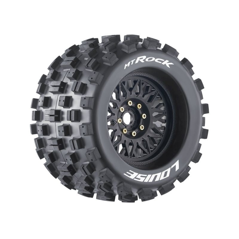 ラジコン　Louise1/8モントラタイヤMT-ROCKET 0オフセット黒 Louise RC MT-Rocket Soft 1:10 Monster Truck Tires - 12/14/17mm