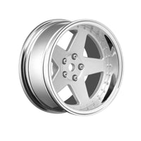 Louise R/C - 5 Spoke Matte Silver 1/10 Wheel Mounted Drift Tire, 2, 4, 6, 8,mm Offset, 12mm Hex, 4pcs