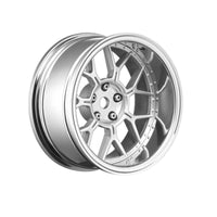 Louise R/C - 14 Spoke Matte Silver 1/10 Wheel Mounted Drift Tire, 2, 4, 6, 8mm Offset, 12mm Hex, 4pcs