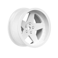 Louise R/C - 5 Spoke Gloss White 1/10 Wheel Mounted Drift Tire, 2, 4, 6, 8mm Offset, 12mm Hex, 4pcs