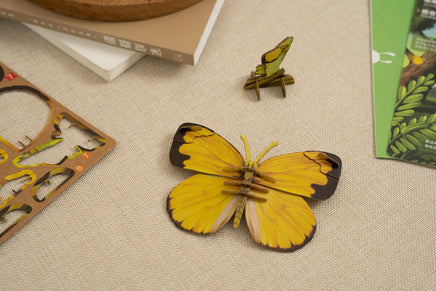 Make Bug - Common Grass Yellow Butterfly 3D Puzzle, Bring Nature Home - Hobby Recreation Products