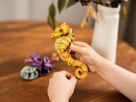 Make Bug - Seahorse 3D Kraft Paper Puzzle - Hobby Recreation Products