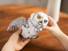 Make Bug - Snowy Owl 3D Kraft Paper Puzzle - Hobby Recreation Products