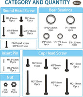 Power Hobby - Sealed Bearing Kit + Screws, for 1/18 Redcat Ascent-18