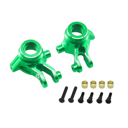 Power Hobby - 7075 Aluminum Front Hub / Knuckle Arms Green, for Traxxas Mini Maxx - Hobby Recreation Products