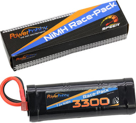 Power Hobby - 7.2V 6-Cell 3300mAh NiMH Flat Battery Pack with Deans Plug - Hobby Recreation Products
