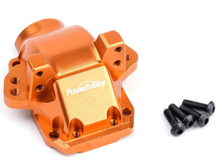 Power Hobby - Aluminum Front or Rear Gearbox Housing Cover Orange, HPI RS4 Sport3 - Hobby Recreation Products