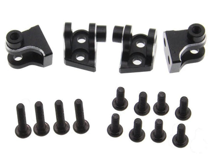 Power Hobby - Aluminum Lower 4 - Link Mount Set, Black, for Losi Mini LMT - Hobby Recreation Products