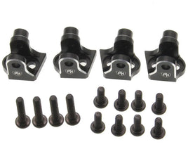 Power Hobby - Aluminum Lower 4 - Link Mount Set, Black, for Losi Mini LMT - Hobby Recreation Products